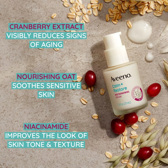 Aveeno Calm + Restore Age Renewal Anti Aging Face Serum