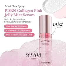 medicube Jelly Mist Serum with Pink PDRN Collagen | Dual-Texture Glow Spray with Niacinamide, Glutathione, Ceramide, Hyaluronic Acid | for Hydration, Radiance, Plump-Looking Skin