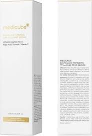 medicube Jelly Mist Serum with Kojic Acid Turmeric | 2-in-1 Daily Facial Spray and Serum | With Vitamin C, Turmeric, Panthenol for Hydrating, Calming Care | Lightweight, Refreshing Mist