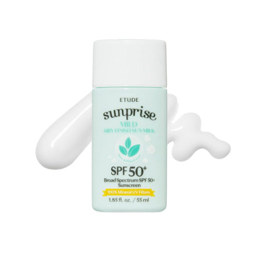 ETUDE, Sunprise, Mild Airy Finish Sun Milk, SPF 50+