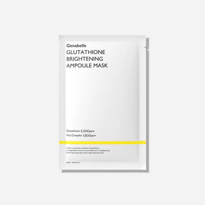 Genabelle Glutathione Ampoule Mask - Lightweight, Intensive Exfoliating, Firming, Hydrating, Moisturizing Mask Sheet