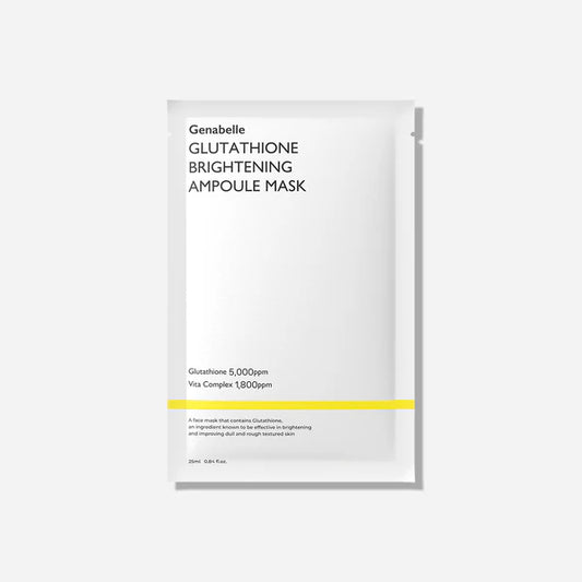 Genabelle Glutathione Ampoule Mask - 1 Mask - Lightweight, Intensive Exfoliating, Firming, Hydrating, Moisturizing Mask Sheet
