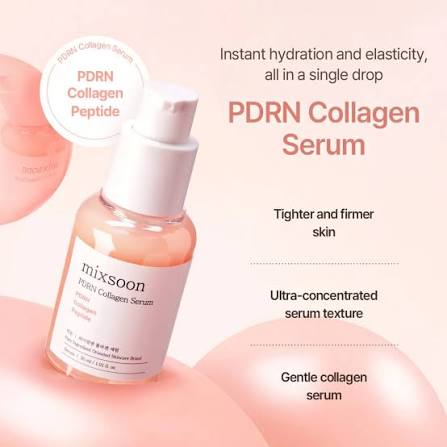 mixsoon PDRN Collagen Serum -Firming, Hydrating and Revitalizing for Face, Lightweight Peptide Hydrating Moisturizer