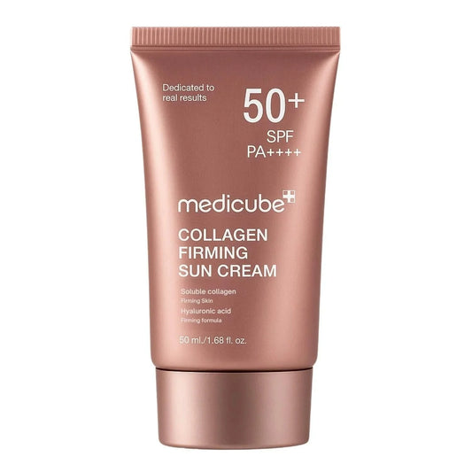 medicube Collagen Firming Sun Cream 50 SPF, Triple function sunscreen with wrinkle improvement, whitening, and UV protection