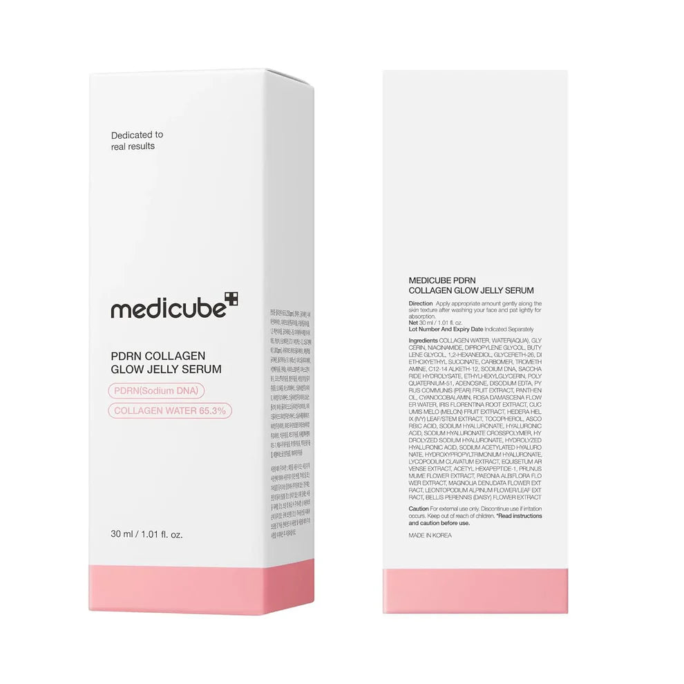medicube PDRN Pink Collagen Glow Jelly Serum - Lightweight Water-Jelly For Plump & Supple Skin, Radiance & Elasticity Care with PDRN, Collagen, Niacinamide