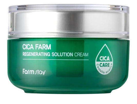 Farmstay Cica Farm Regenerating Solution Cream - Wrinkle improvement, brightening and soothing Centella Asiatica