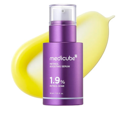 medicube Retinol Boosting Serum - Intensive Firming, Hydration & Plumping Care with Retinol, Peptides & Vitamins, Pore-Refining, Smooth Radiant Skin