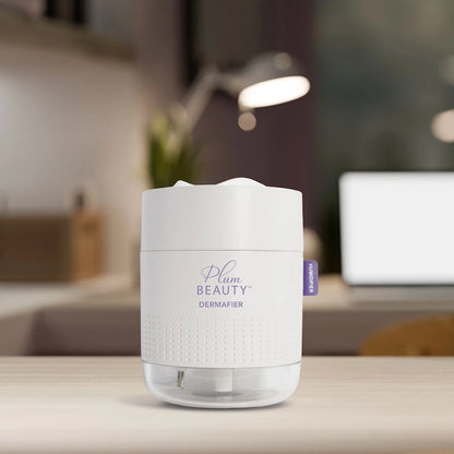 Plum Beauty Dermafier Humidifier - Portable design is perfect for your desk or vanity to hydrate your skin - USB Powered - Features a Warm night light