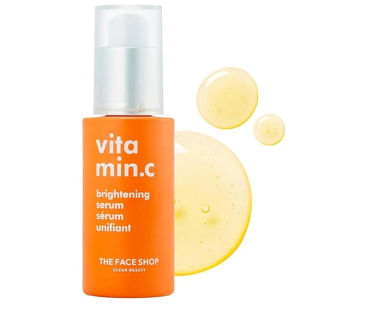 The Face Shop Vitamin C Skin Brightening Serum - Fade Dark Spots, Brighten Complexion, Improve Dull & Uneven Skin Tone - Vitamin C Face Serum, Hyaluronic Acid, Niacinamide Serum
