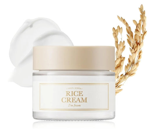I'm from Rice Cream - Rice Bran Essence with Ceramide, Glowing Look, Improves Moisture Skin Barrier, Deep Nourishment, Smooths and Evens Skin Tone