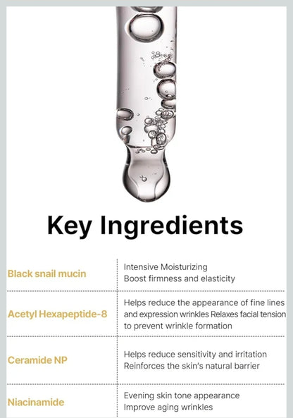 Farmstay Black Snail & Peptide 9 Perfect Facial & Neck Roller Serum – Firming & Lifting, Deep Hydration & Skin Elasticity, Snail Mucin & 9 Peptides for Youthful Glow & Smooth Skin