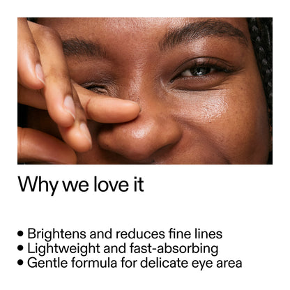 Crema para ojos con retinol INKEY: formulada para reducir las líneas finas y arrugas con retinol suave de liberación lenta.