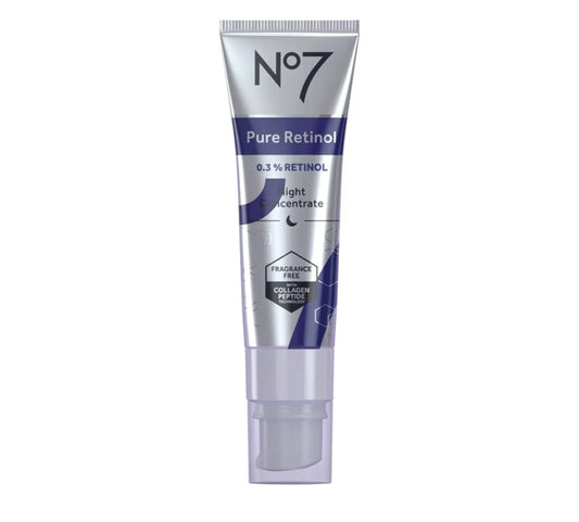 No7 Advanced Retinol 0.3% Night Concentrate - Slow Release Retinol Serum + Peptide Matrixyl 3000+ Boosted Overnight Anti-Aging Serum for Smoother, Softer Skin (1oz)