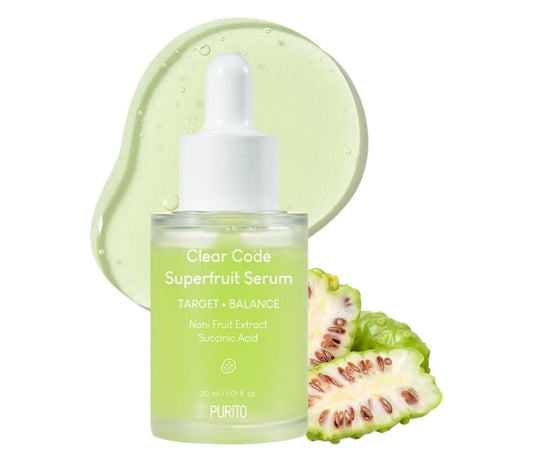PURITO Clear Code Superfruit Serum - Next-Generation Clarifying Solution with Noni Fruit Extract, Non-Irritating, Vegan, Cruelty-Free, Suitable for Sensitive Skin