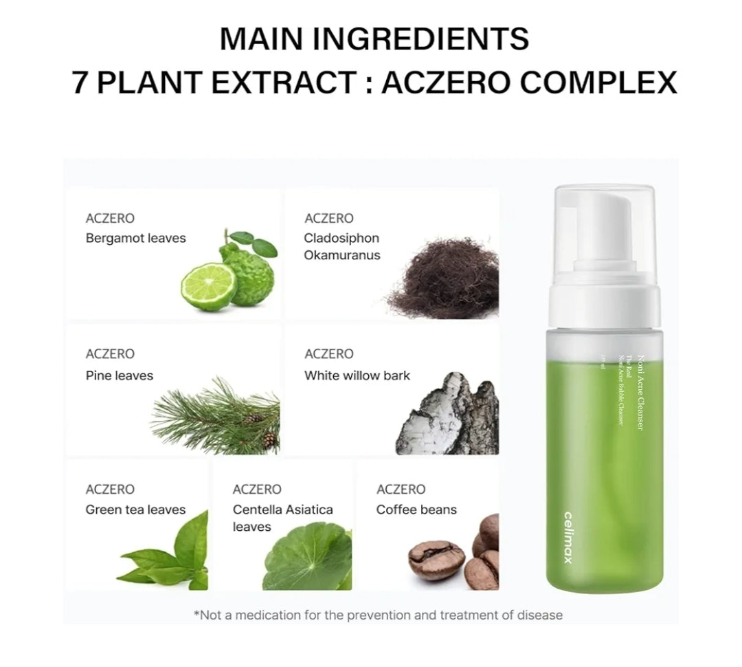 Celimax Noni Bubble Cleanser - Mild Formula Face Wash for Sensitive to Oily Dry Combination Skin Calming, Soothing, Exfoliating