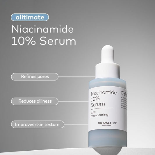 The Face Shop Alltimate Niacinamide 10% - Serum for Face with Caffeine & Peptide - Oil Control, Dark Spots and Pore reducer