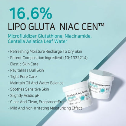 Almohadillas tonificadoras de glutatión y niacinamida APLB - Almohadillas tonificadoras de doble superficie LIPO GLUTA NIAC CEN 16.6%, hidratación duradera