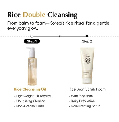 MIDHA Rice Cleansing Oil - Gentle Makeup Remover, Hydrating, Lightweight, Plant-Based, Moisturizing First-Step Cleanser, Balanced Skin with Residue-Free, Sebum Care Formula