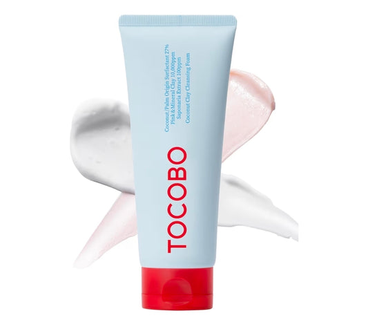 Tocobo Coconut Clay Cleansing Foam - Blackhead Removal, Exfoliating, Makeup Removal, Moisturizing