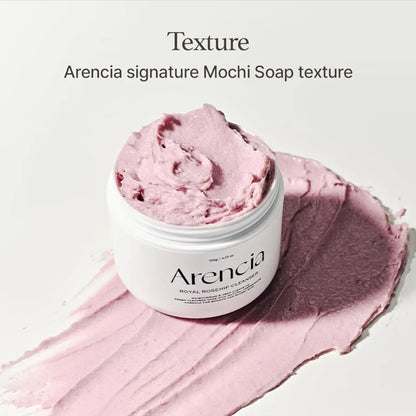 Arencia Fresh Rosehip Rice Mochi Cleanser - Exfoliates, brightens and removes excess sebum