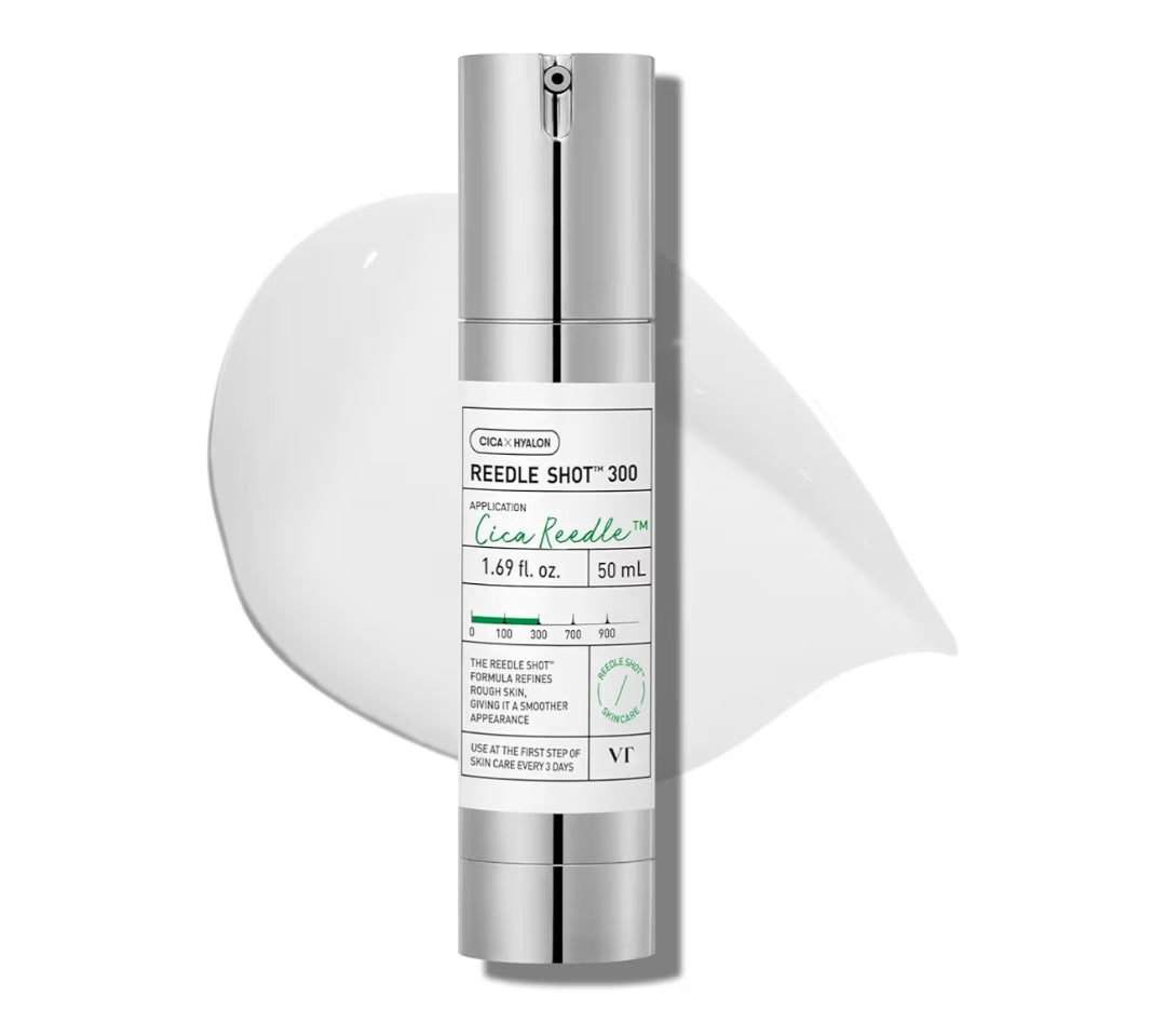 VT COSMETICS CICA Reedle Shot 300 Serum - Advanced Night Exosome, Microneedling Serum, Centella Asiatica, Hyaluronic Acid, Propolis, Soft Skin, Regeneration, Glass Skin