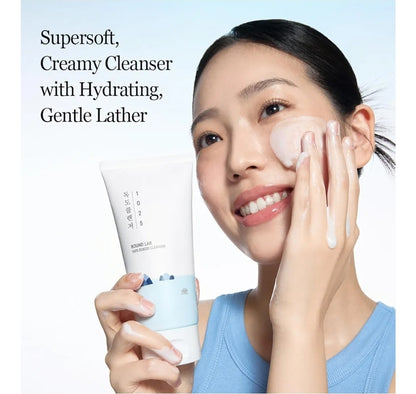 ROUND LAB 1025 Dokdo Cleanser - Low pH Facial Cleanser for Sensitive Skin, Rich Soft Bubbles for Deep Cleansing and Makeup Removal, Hydrating Face Wash with Deep Sea Water, Korean Skin Care