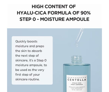 SKIN1004 Madagascar Centella Hyalu-Cica First Ampoule 1.8oz, Hydration Soothing for Dry Skin