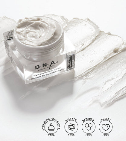 Crema para ojos con triple péptido Do Not Age del Dr. Brandt + Crema antiedad + Suero de perla transformador - Set de 3 piezas para el cuidado de la piel