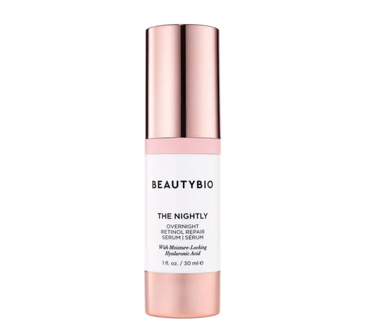 BeautyBio The Nightly - Firming & Smoothing Overnight Retinol Repair Serum - Diminishes signs of wrinkles, smoothes texture, and improve firmness with no irritation
