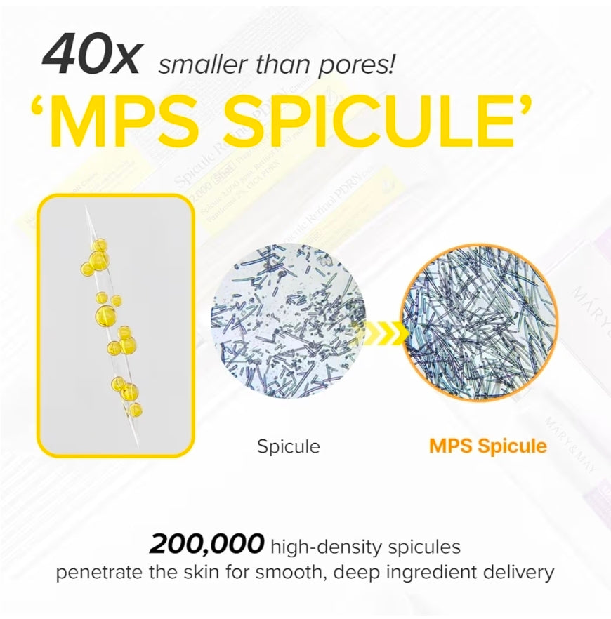 Mary & May Spicule Retinol PDRN Cream - 2000 Shot, Korean Face Moisturizer with Marine Spicules & Nano Liposome Retinol - Pore Texture Firming Treatment, Ceramide Panthenol for Sensitive Skin