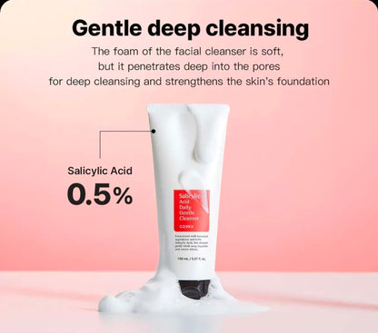 COSRX Salicylic Acid Daily Gentle Cleanser - Foam Cleanser for Blemish Skin