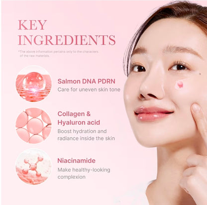 medicube Salmon DNA PDRN Pink Collagen Capsule Cream, Face Moisturizer | Lightweight Moisturizing Cream | PDRN, Niacinamide for Uneven Skin Tone, Glow hydration