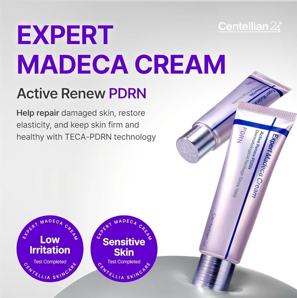 Centellian24 Expert Madeca Cream Active Renew PDRN - Firming Cream,  Elasticity, Soothing & Hydrating Moisturizer, Dermatology-grade face cream powered by TECA-PDRN technology to visibly firm and lift