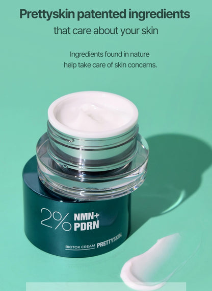 Prettyskin 2% NMN+ PDRN Biotox Cream - Anti-Aging and Skin Regeneration