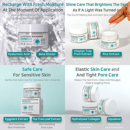 Crema facial de glutatión y niacinamida APLB