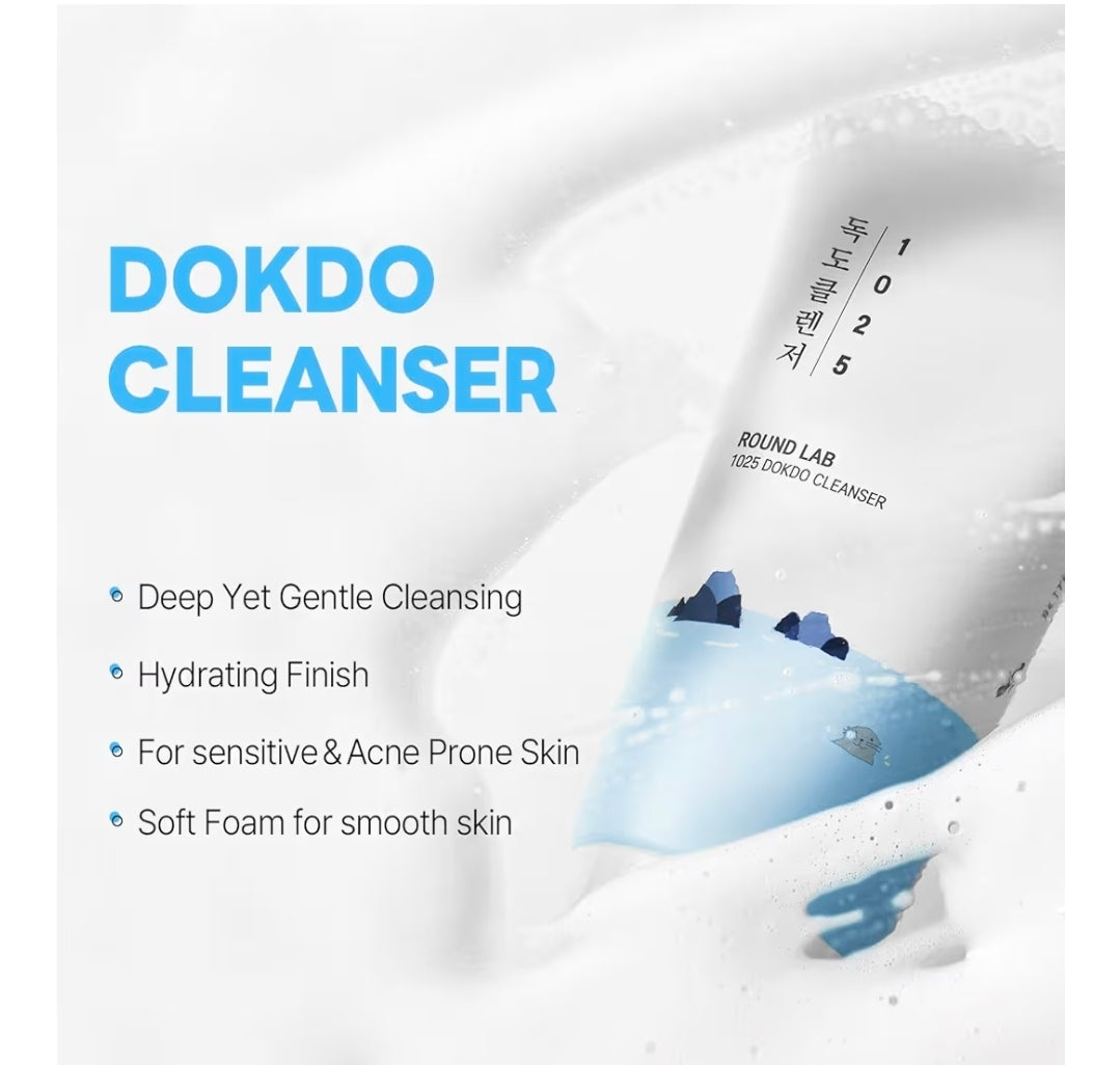 Aceite limpiador y desmaquillante Dokdo 1025 de ROUND LAB: elimina puntos negros y piel sensible.