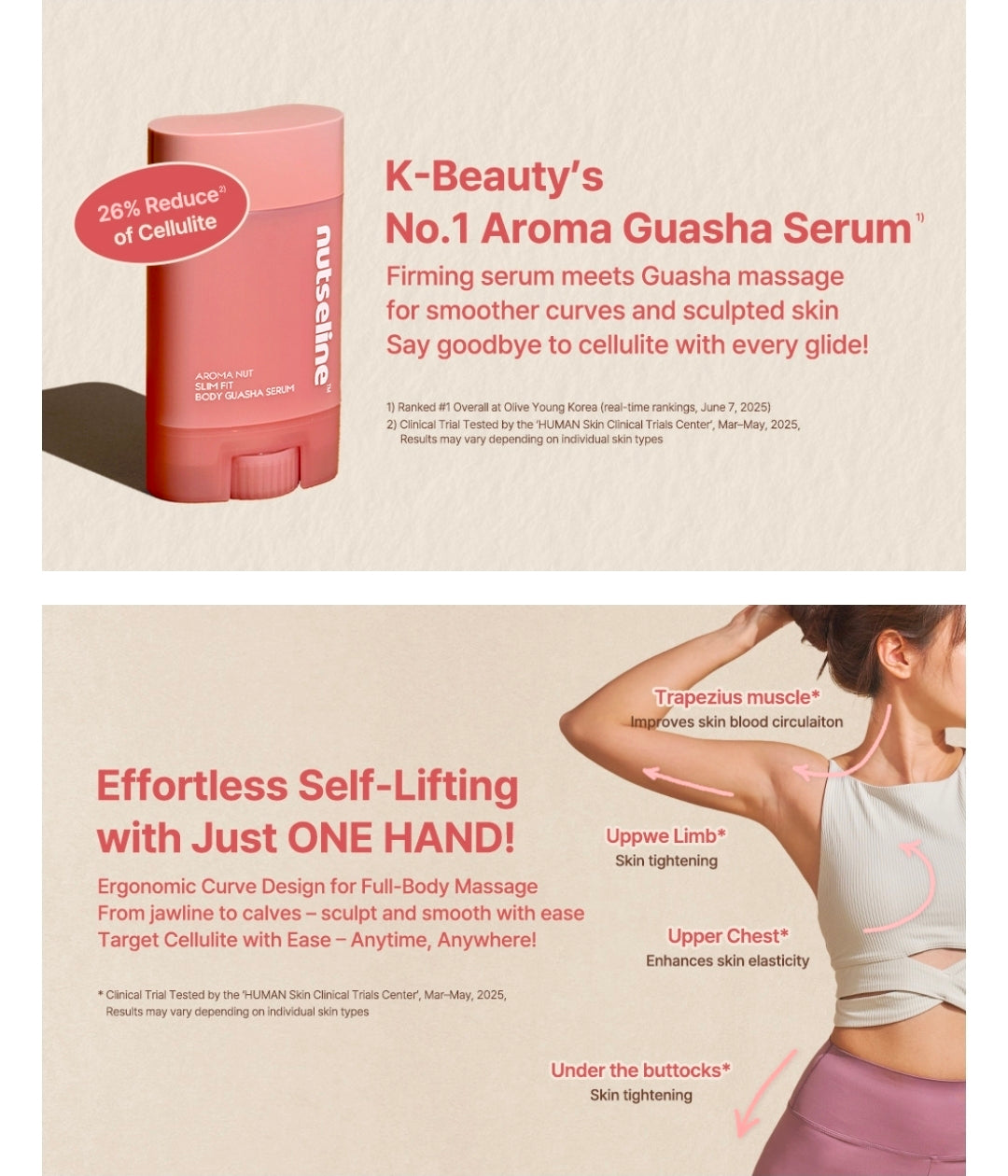 Nutseline Slim Fit Gua Sha Serum – Korean Beauty Firming & Contouring Body Serum with Aromatherapy & Nut Extracts – Lightweight Lotion Texture for Sculpted Skin from Jawline to Calves