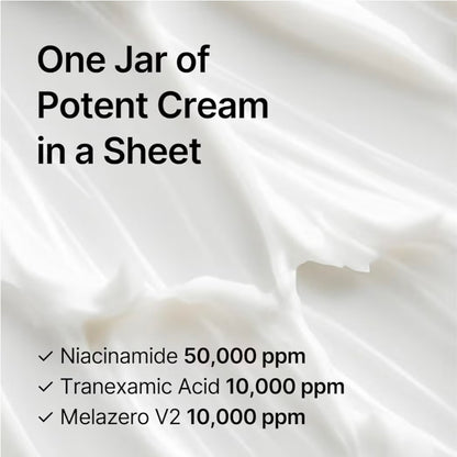 Celimax Pore+Dark Spot Brightening Cream Mask - Non-Sticky Sheet for Enlarged Pores with Niacinamide, Tranexamic Acid, Non-Irritating, Hydrating, Hyperpigmentation - 1 Mask