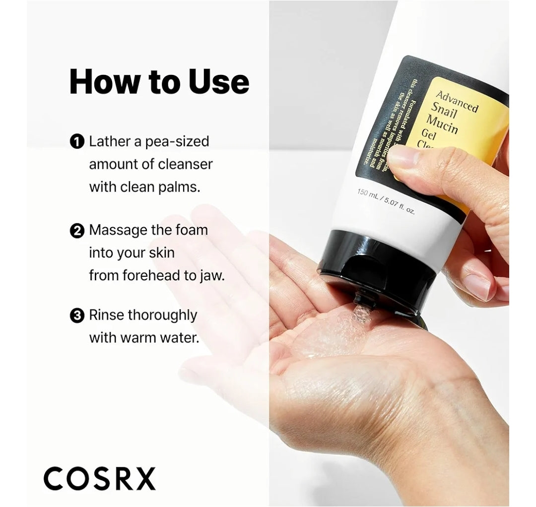 COSRX Advanced Snail Mucin Gel Cleanser - Hydrate and protect the skin - Gel cleanser with a powerful regenerative and hydrating effect