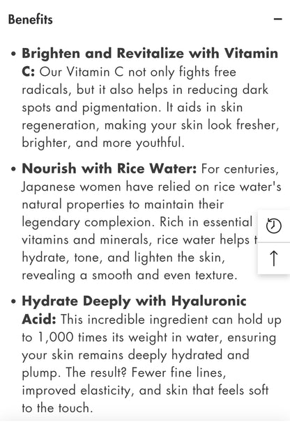 Suero japonés de vitamina C Shinbi Beauty