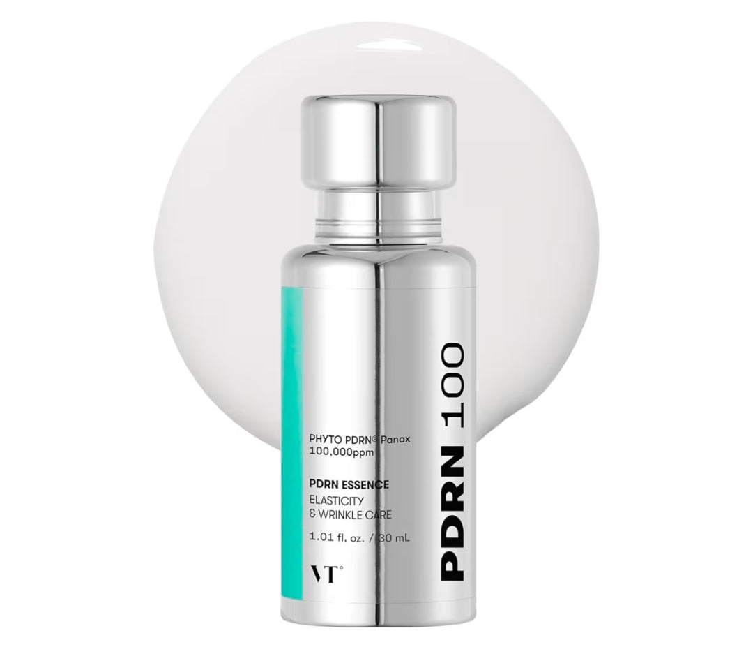 VT COSMETICS PDRN 100 Essence - Intensive Glow Serum, 100,000ppm Vegan PDRN, Skin Restoration & Plumping, Hydrating & Moisturizing, Firming, Fine Lines