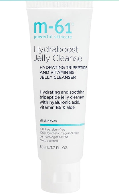 M-61 Hydraboost Gel Limpiador - Gel limpiador hidratante y calmante con tripéptidos, ácido hialurónico, vitamina B5 y aloe.
