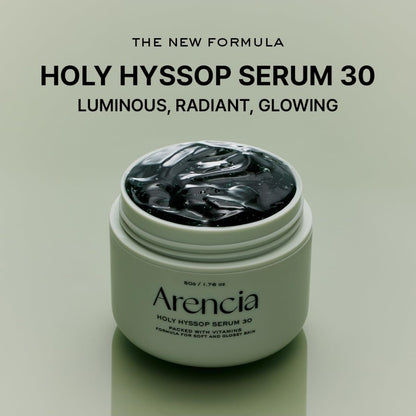 Arencia Holy Hyssop Serum 30 - Hydrating & Anti-Aging Serum for younger looking Korean Glass Skin, 30% Vitamin A, C, E, 10% Niacinamide, Peptide