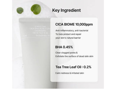 Celimax Ji Woo Gae Cica BHA Acne Foam Cleansing - Formulated to target acne and soothe skin irritation without stripping the skin of its natural moisture