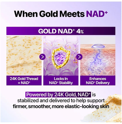 numbuzin No.9 NAD+ GOLD 3D Firming Cream 50ml - 
4% Gold NAD, Peptides & Salmon DNA, Skin Lifting, from Head to Toe, Firming Care Everywhere, for Sagging Skin & Crepey Skin