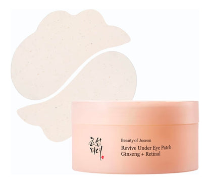 Parches para ojeras Beauty of Joseon Revive con retina y ginseng: mascarillas con péptidos de colágeno para bolsas y bolsas debajo de los ojos (30 pares)