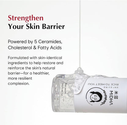 MIDHA Rice Serum - Deep Hydration, Skin Barrier Support - Maintains skin's moisture and promotes a balanced, radiant appearance