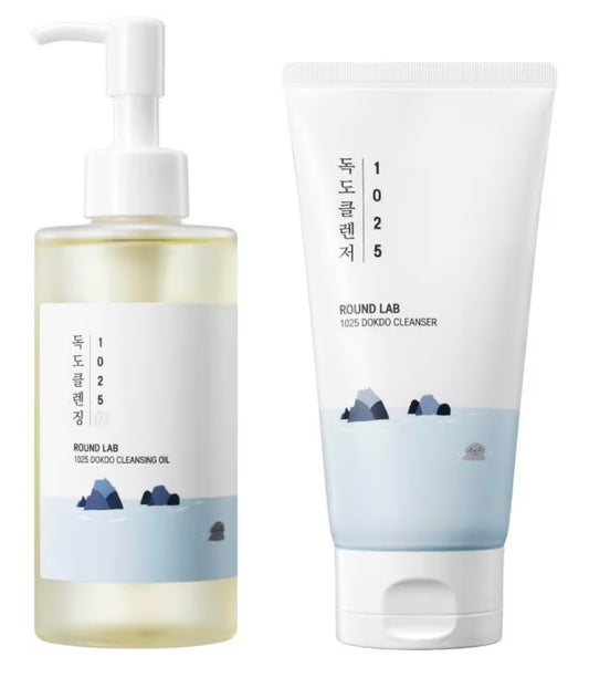 Aceite limpiador y desmaquillante Dokdo 1025 de ROUND LAB: elimina puntos negros y piel sensible.