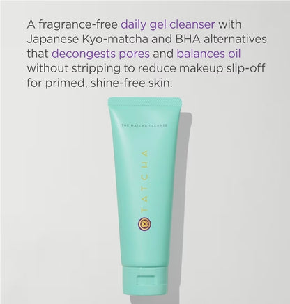 Tatcha The Matcha Cleanse Daily Clarifying Gel Cleanser, Decongests Pores and Balances Oil For Primed, Shine Free Skin 1.7 oz