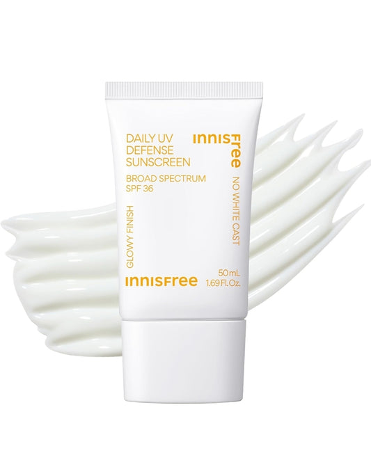 Innisfree Daily UV Defense SPF 36 – Korean Face Sunscreen, Invisible Finish, Broad Spectrum, No White Cast, Lightweight, Hydrating